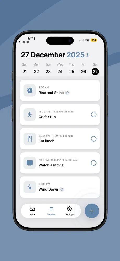 AI Daily Planner task screen