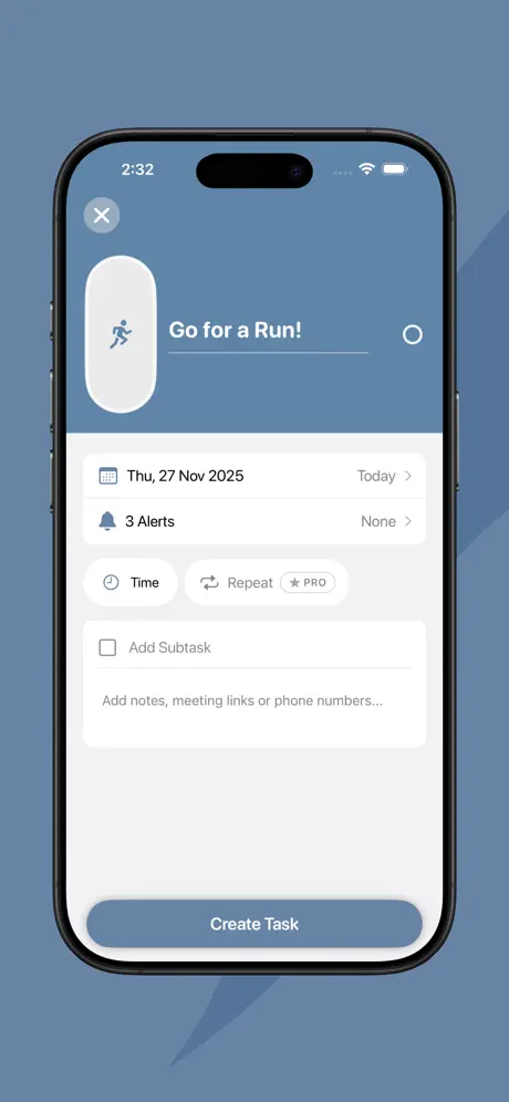 AI Daily Planner calendar screen