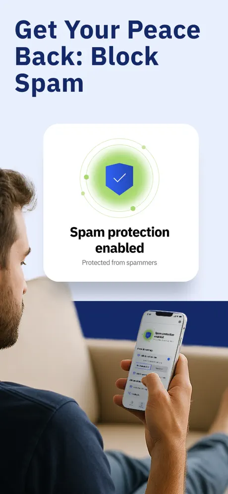 SpamSafe dashboard screen